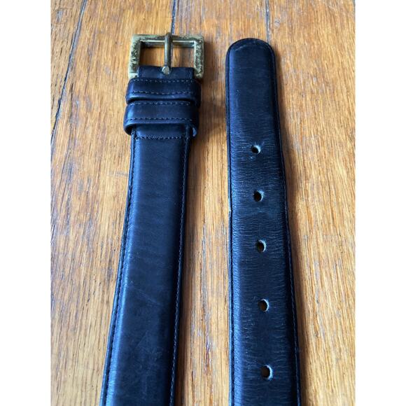 COACH #7601 Vintage Distressed Black Leather Belt Womens sz 34 - Picture 3 of 10